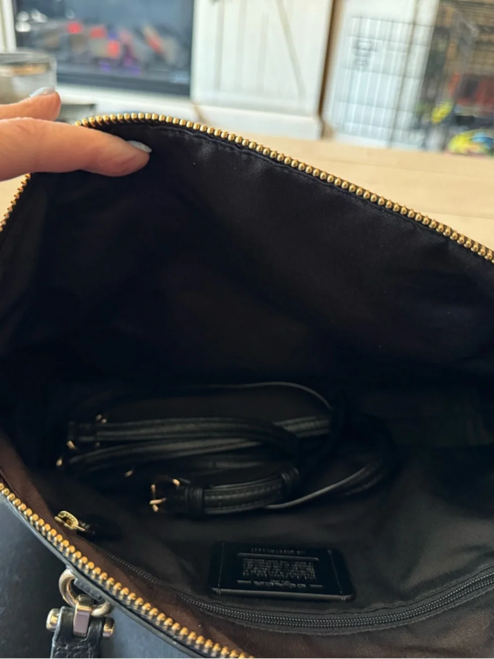 Coach Great Condition Black Pebbled Leather Tote Bag—I’ve never used this! - Picture 5 of 6